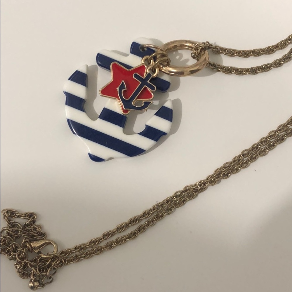 Long beautiful anchor necklace